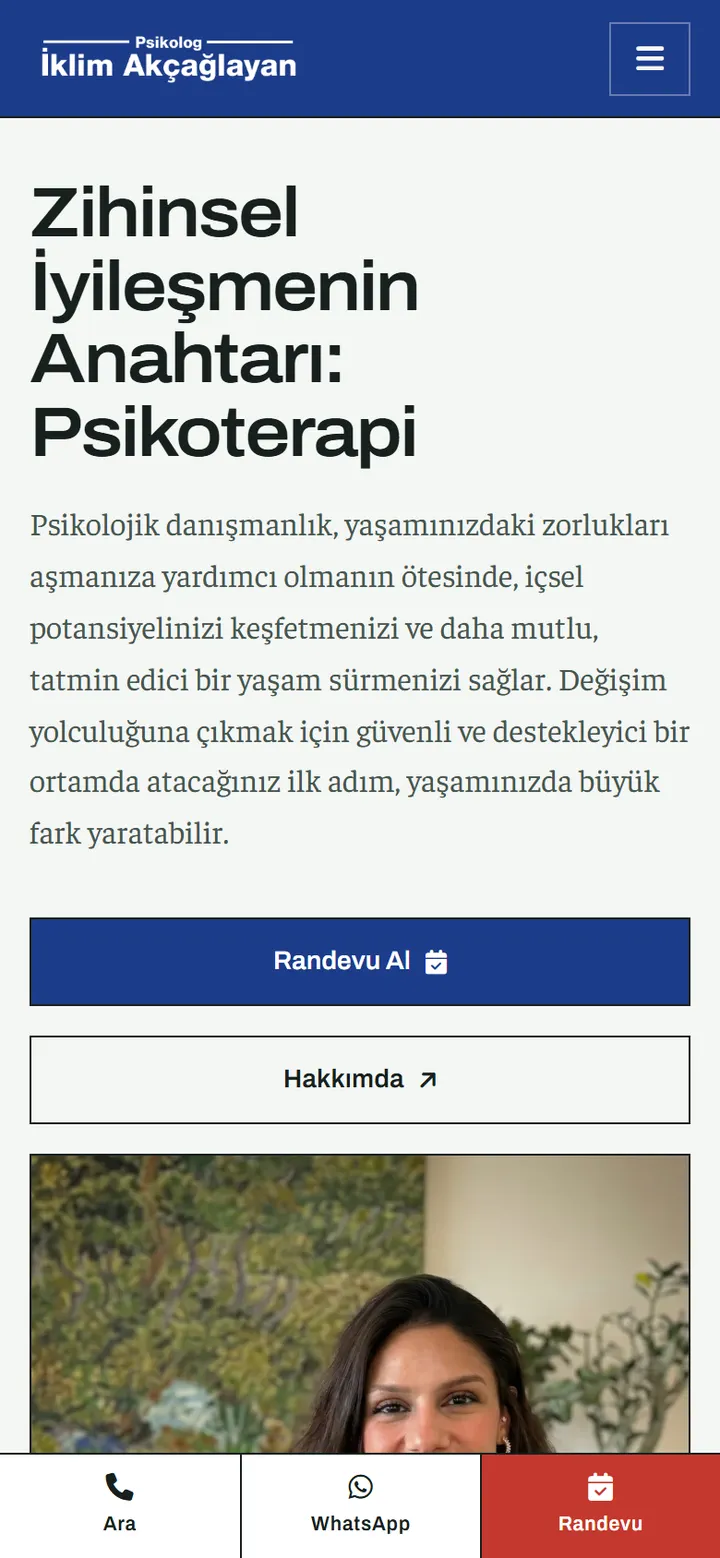 Mobile homepage: fixed Call / WhatsApp / Book bar